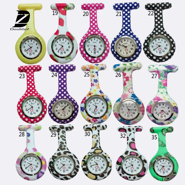 Promotional water transfer Colorful printing silicone Nurse watches