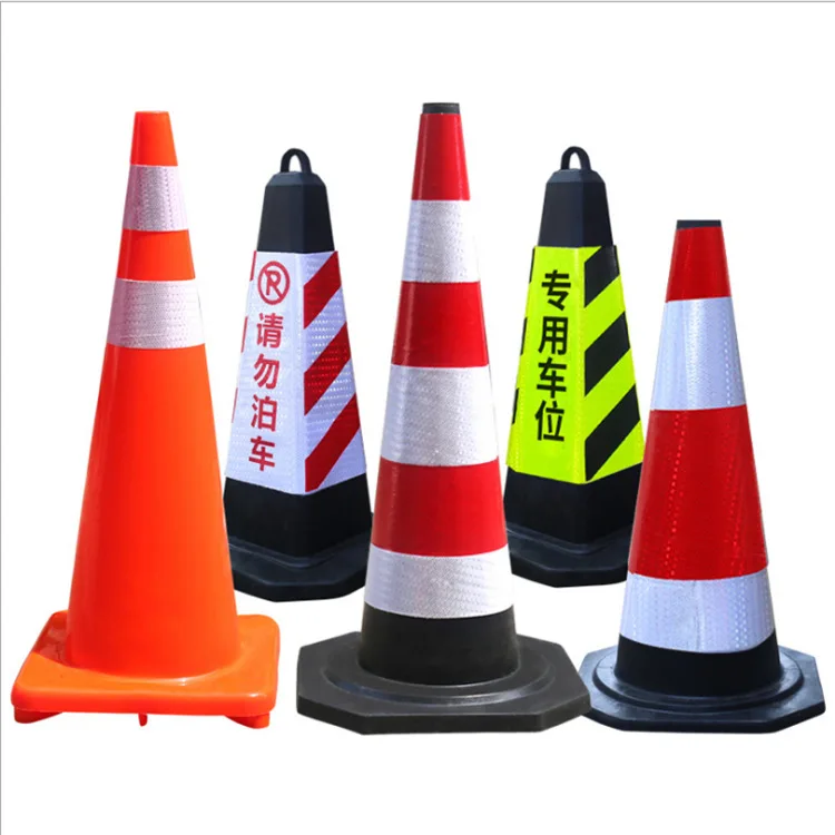 PVC Plastic Soft Reflective Flexible Road Street Safety Warning Traffic Cones