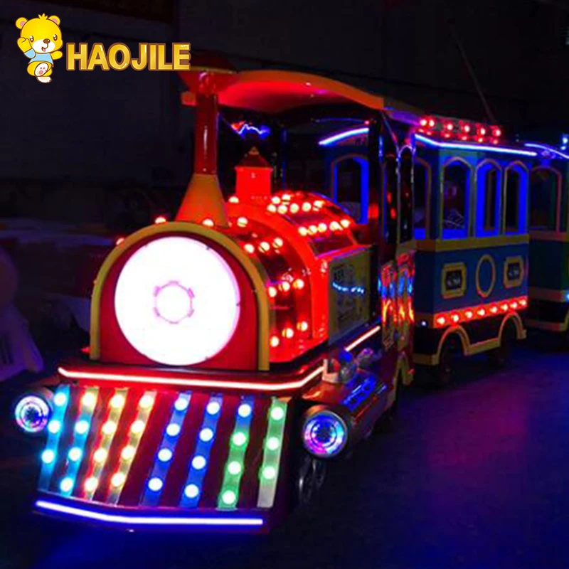 Antique Trackless Train for Children Electric Amusement Equipment for Playground & Scenic Shopping Mall Vintage Style