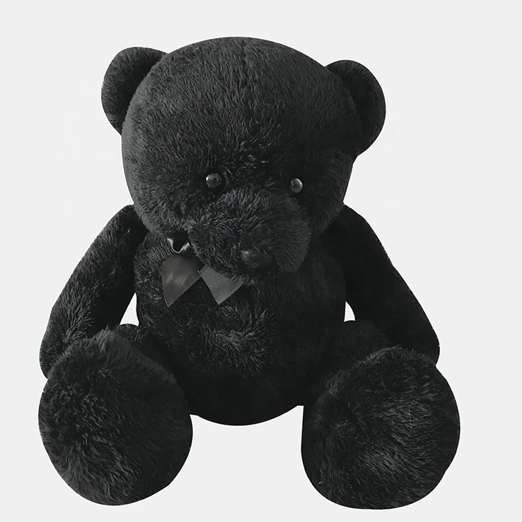 
Black bear stuffed animal storage bag backpack teddy bear plush toy 