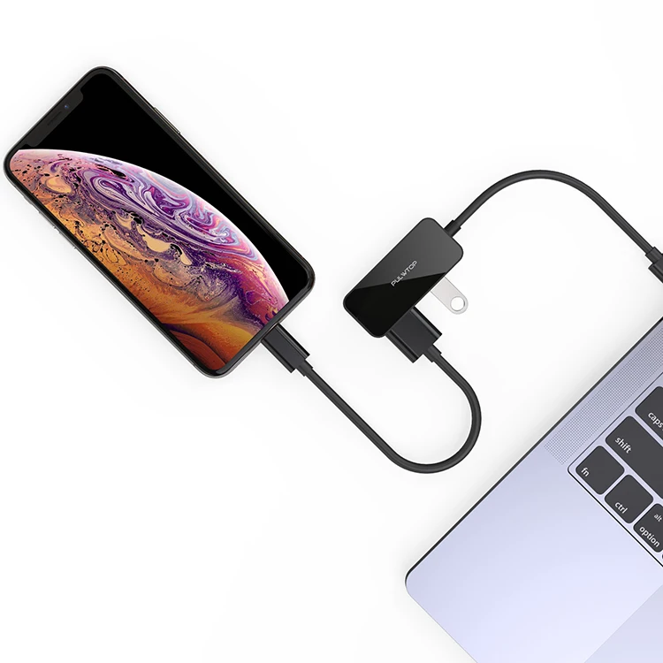 Ультратонкий алюминиевый Портативный usb-концентратор 2 в 1 3,0