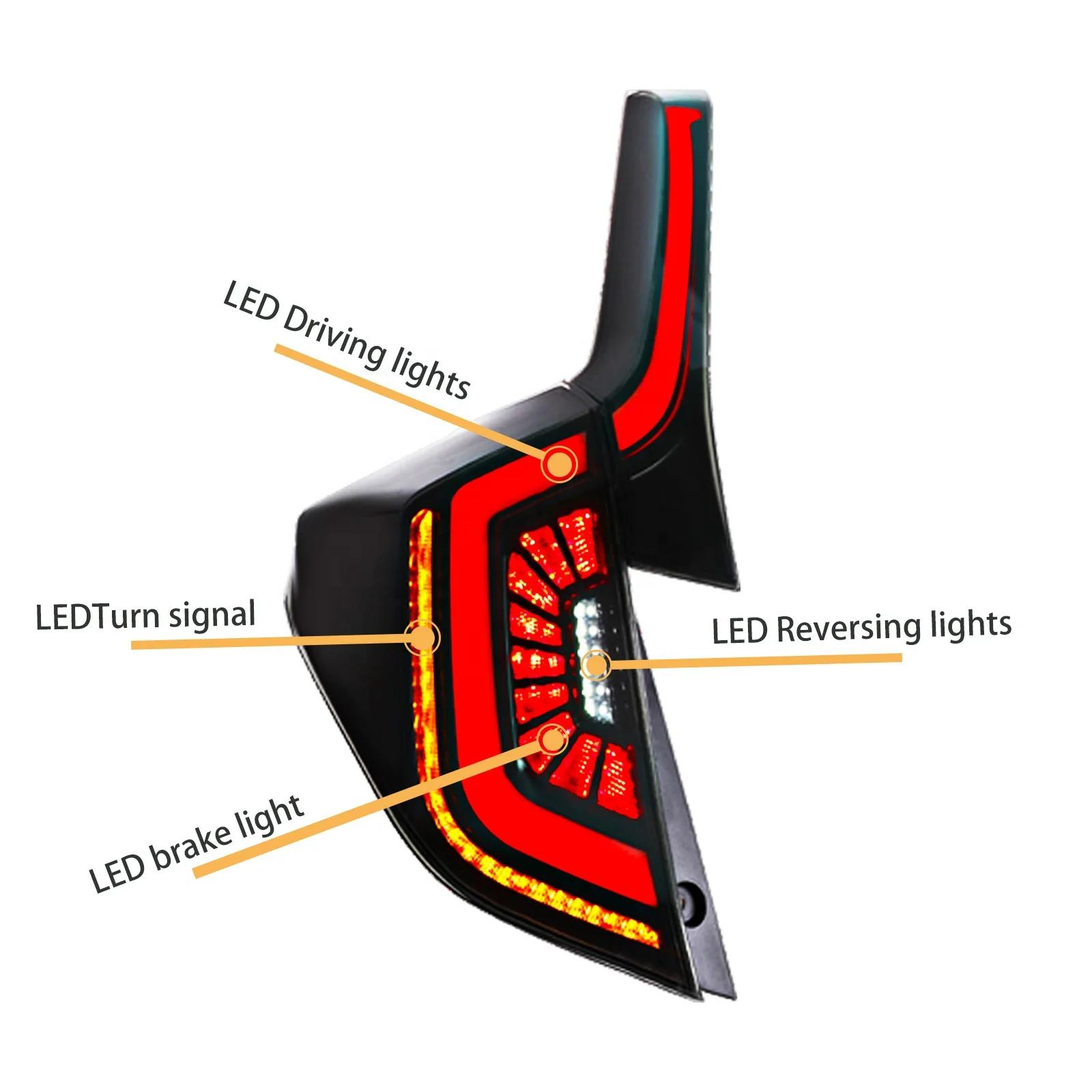 oubiao for Honda Fit third-generation GK5 GK4 GK3 GK5 taillights are equipped with sequential new LED components