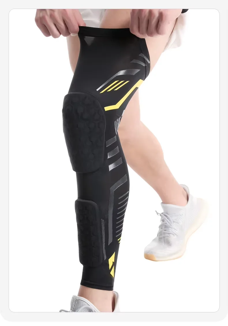 Youth Adult Volleyball Football Basketball Sports Knee Pads Thick Sponge Anti-slip Collision Long Compression Leg Sleeves Braces