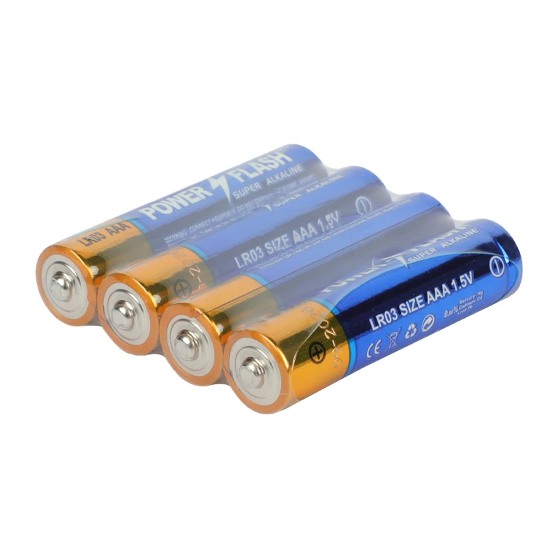Power Flash Disposable Energy-Saving AAA LR03 AM4 1.5v Alkaline Battery