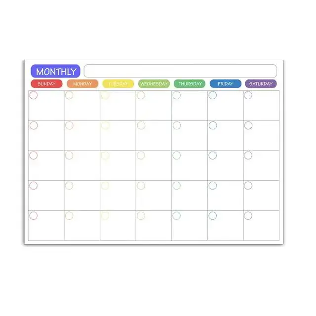 Super good quality magnetic dry erase whiteboard calendar magnet calendar fridge magnets