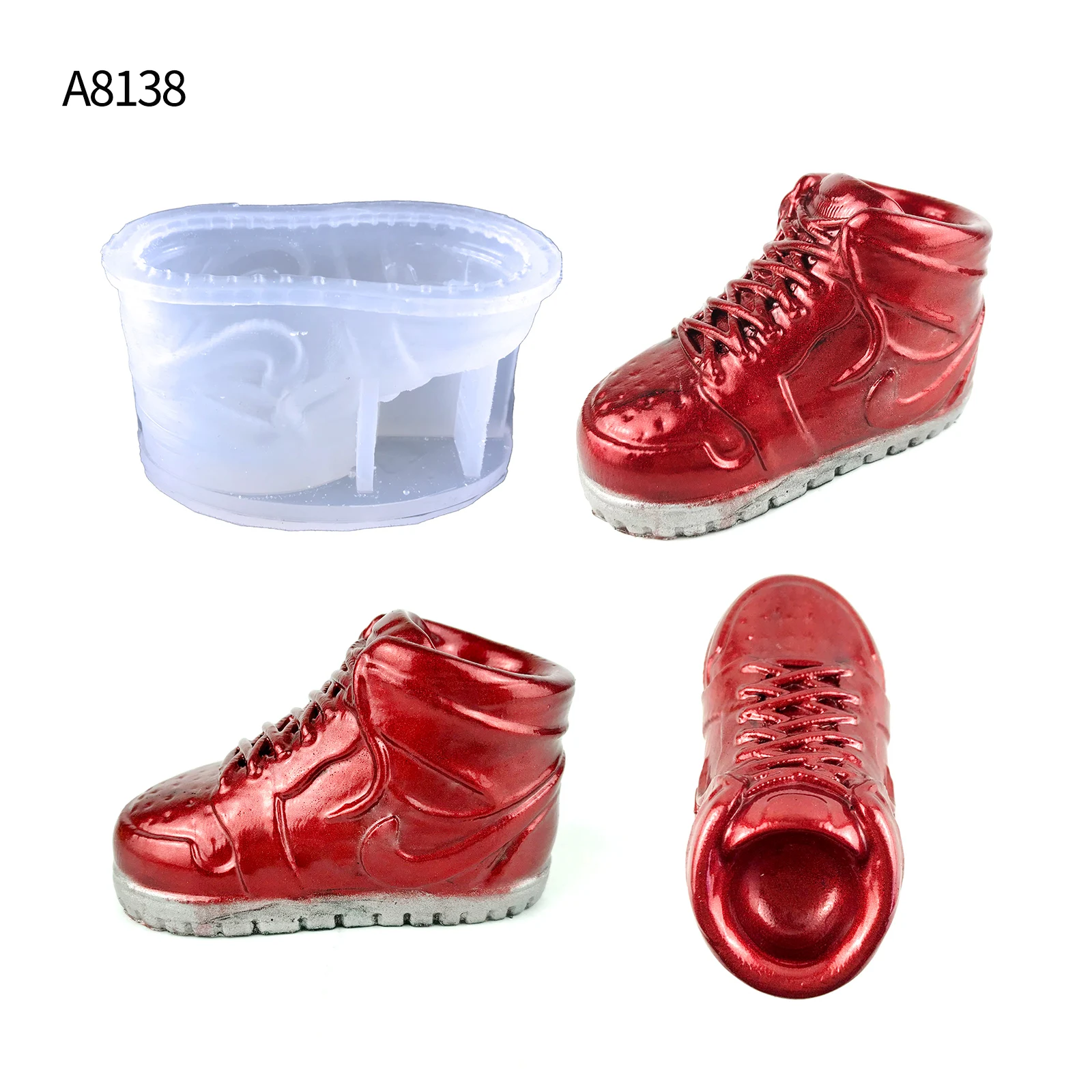 A8138 Shoes 3d decoration silicone mold diy three-dimensional shoes home decoration silicone mold