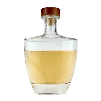 700ml thick bottom flat wide shoulder XO brandy wine glass bottle high clear spirits liquor alcohol bottle for vodka whisky rum