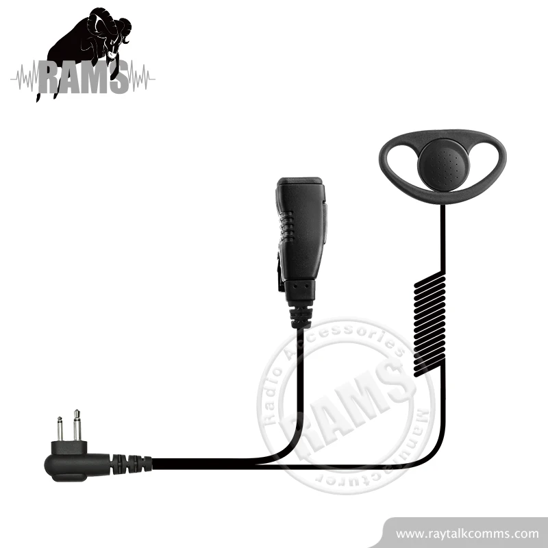 D Shape D ring D hook Earpiece Earphone Headset Two Way Radio for GP328 GP320 GP340