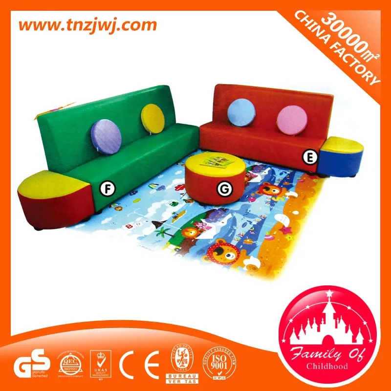 Kindergarten kid furniture children sofa sets cartoon sofa furniture set soft for sale