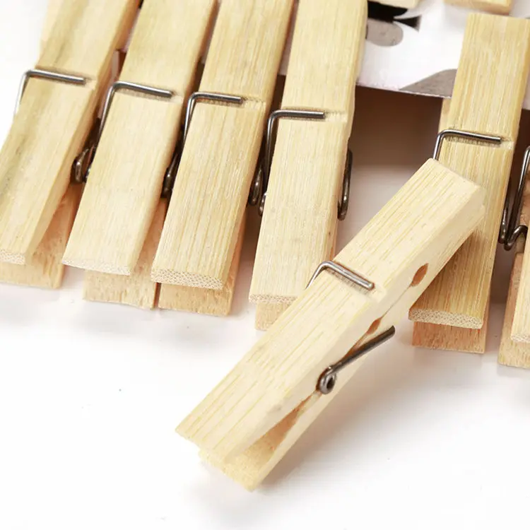 Factory Price Wooden Clothes Pegs Natural Bamboo Clothespins for Household