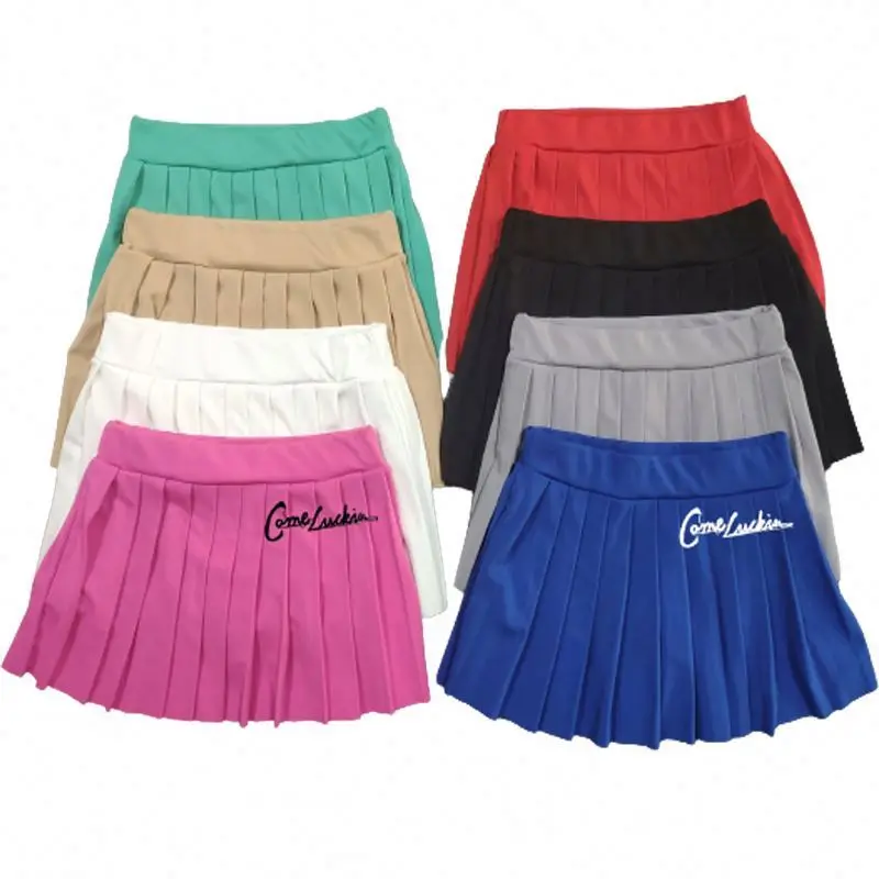 Women Clothing Fashion Dress High Waist Pleated Skirt Candy Colors Mini A-line Stitching Tennis Hem Girls Dance Skirts For Women