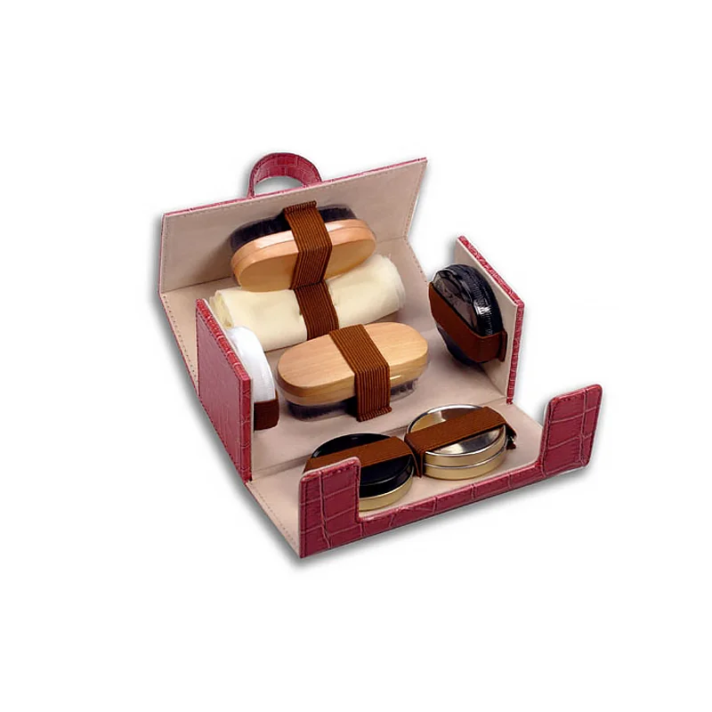 2015 hot selling products high class shoe care kit with box
