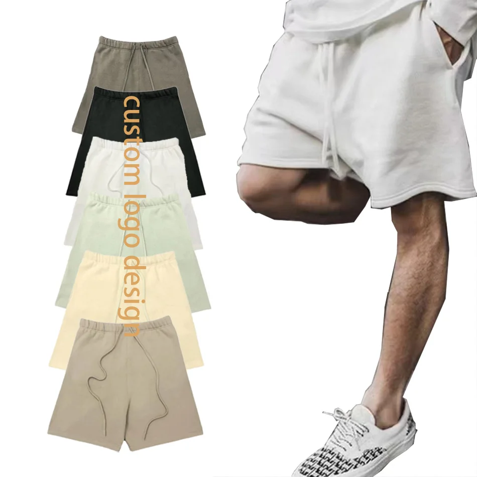 Custom Logo Graphic Summer Shorts Athletic Workout Cotton Sweat GYM Shorts For Men