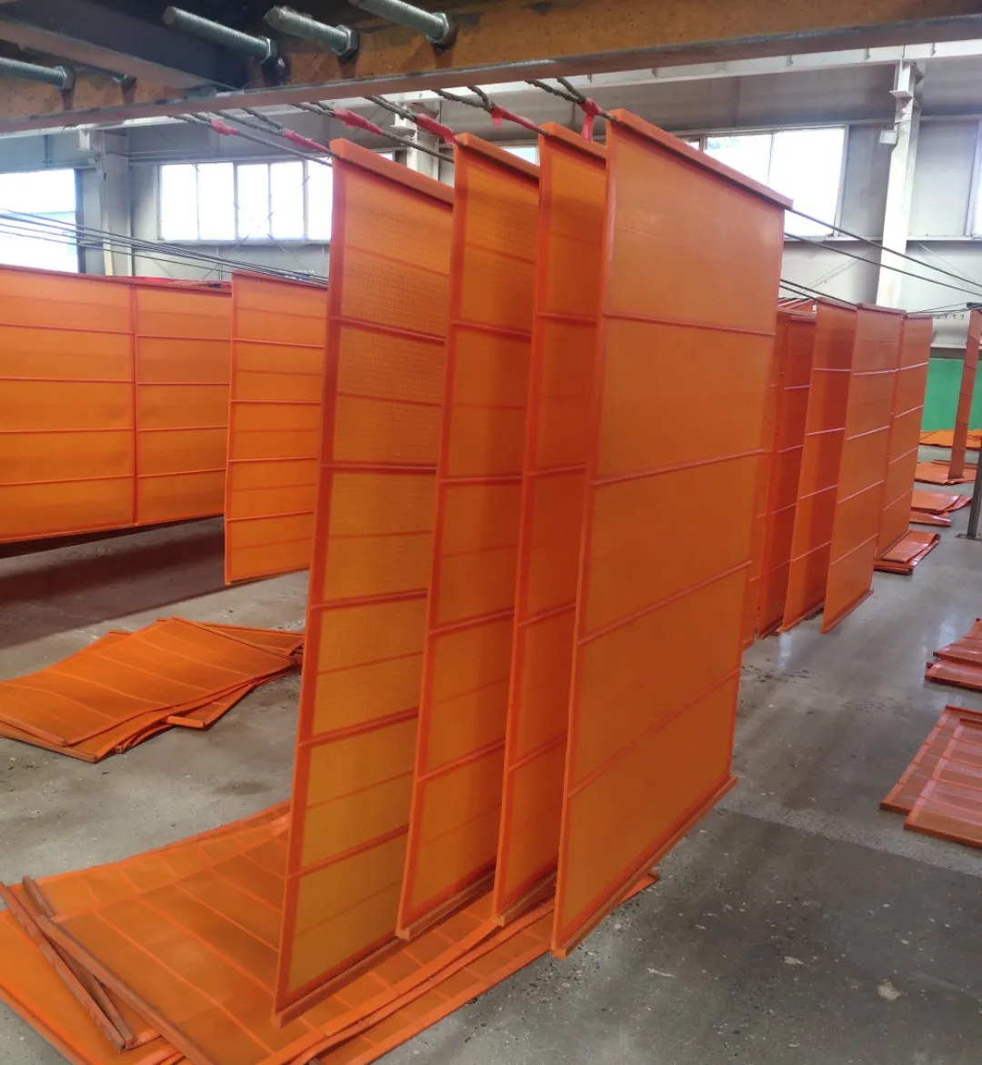 Durable industry mining high frequency dewatering PU polyurethane rubber fine mesh ore panel sieve 1045*700mm