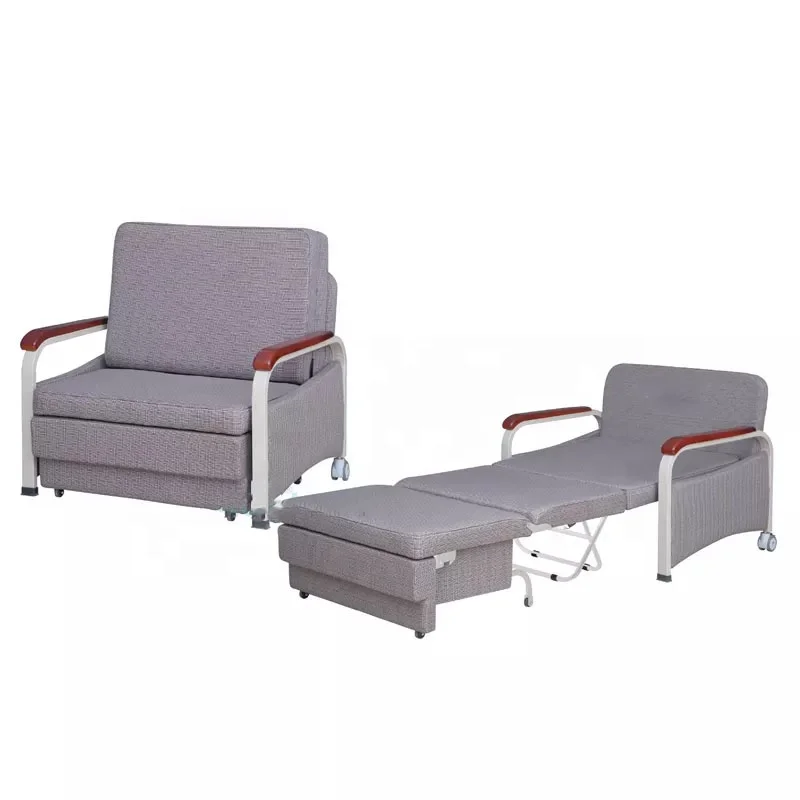 Hongan china Customized Brown leather cover luxurious hospital Recliner Chair folding medical chair sofa