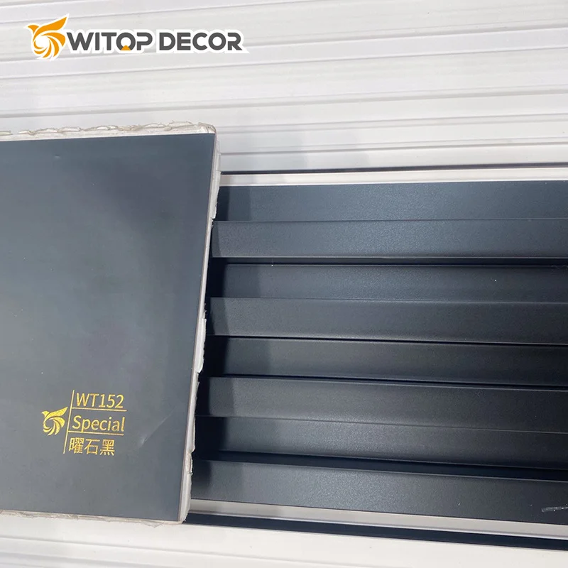 Modern Wall Cladding Home Decor Tv Background Walls Wooden Grain Wpc Fence Panels For Hotel