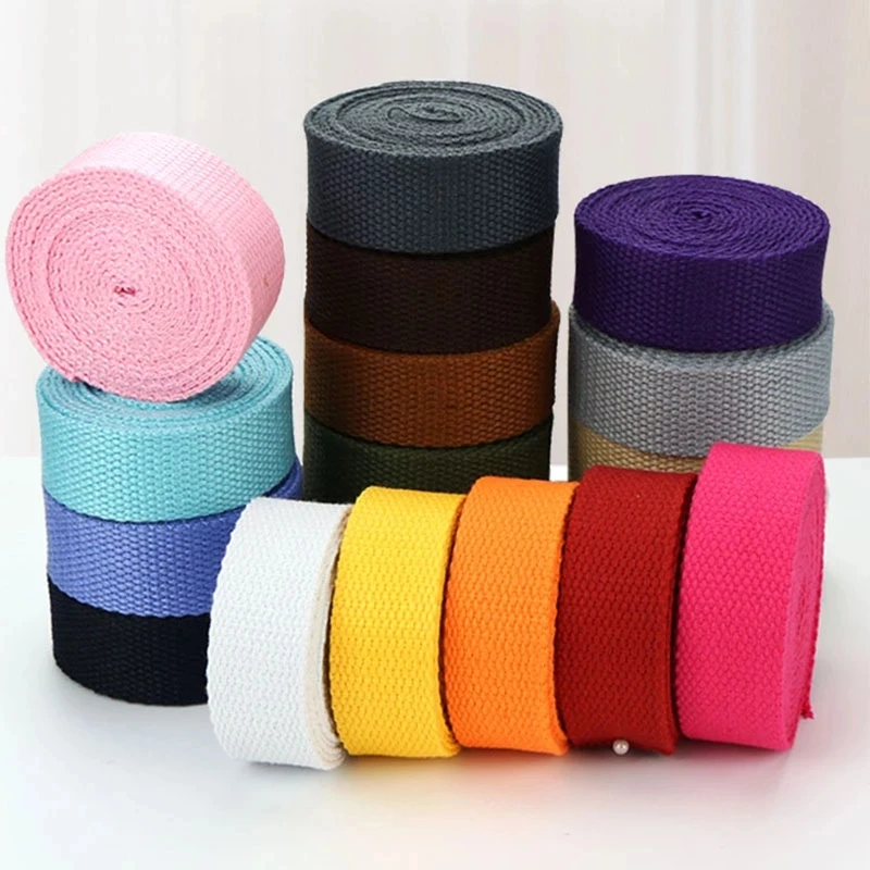 Factory Low Price 25mm Canvas Cotton Webbing Fashion Strap Belt Webbing