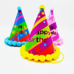 party hat birthday paper cone  Colorful With Star Funny Hats Mix Festival Carnival Party Hat