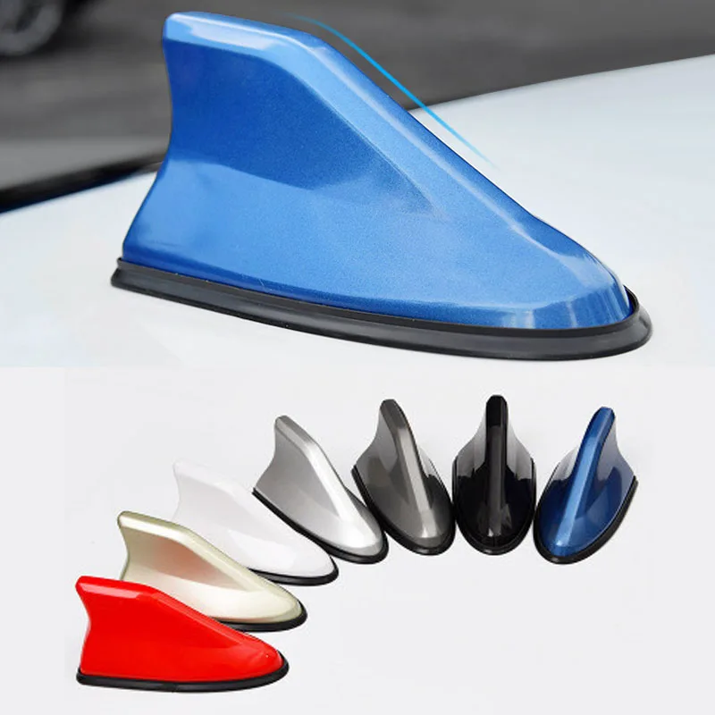 PUERXIN Universal FM Signal Auto Antenna 7 color Amplifier Radio Aerials Roof Decorative Topper Car shark Fin Antenna