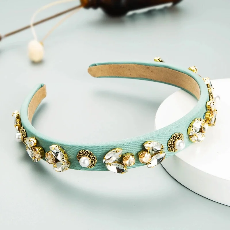 
hairband red headbands for women pearl rhinestone thin head bands hair accessories bride 