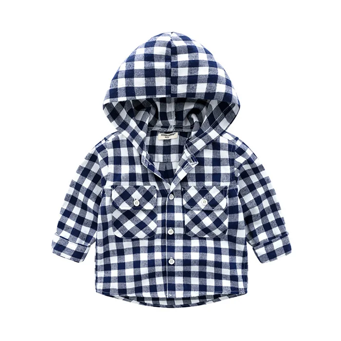 Wholesale Kids High Quality Long Sleeve Plaid Kids Clothing Boys Skull 100% Organic Cotton Children Running T-Shirt