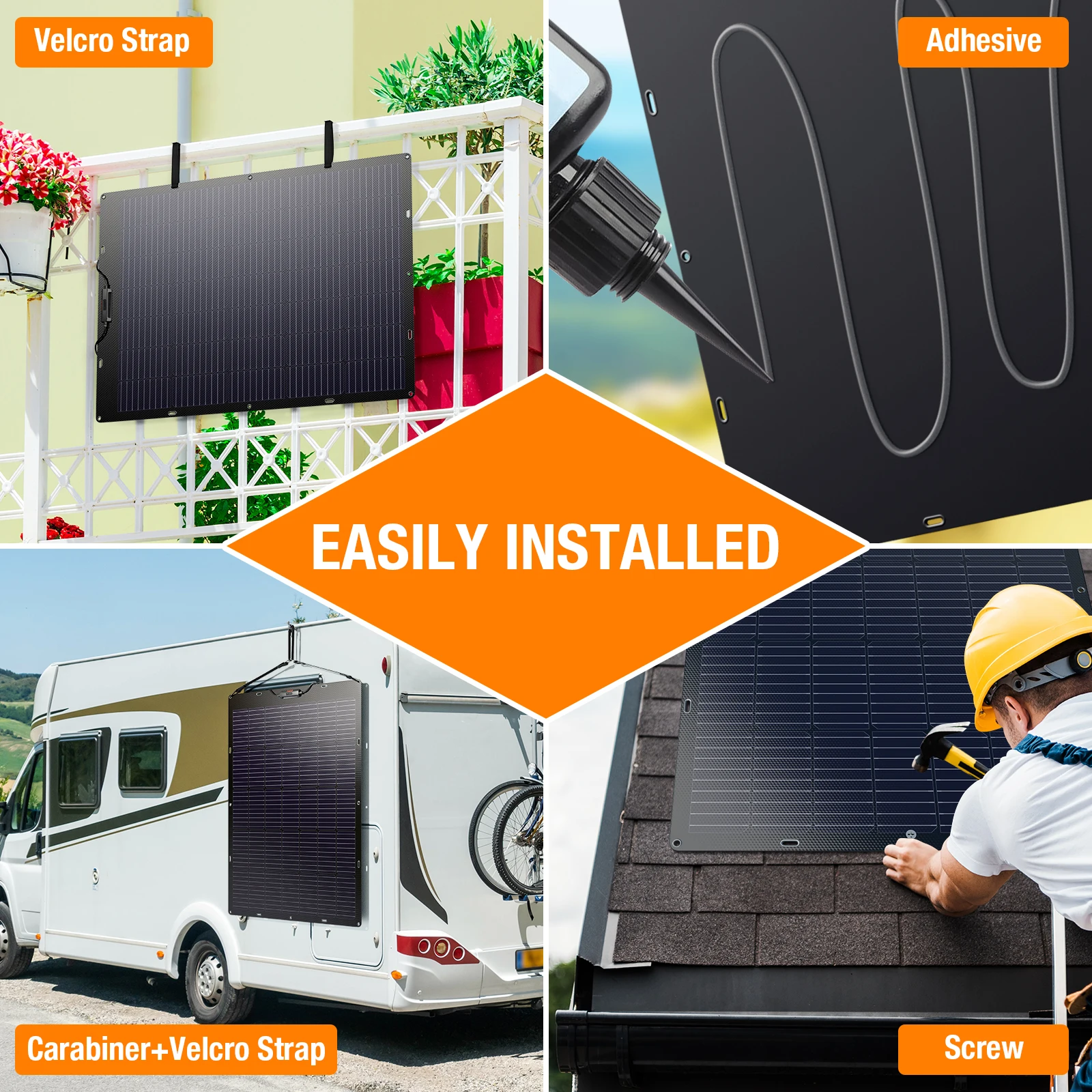 EBL Monocrystalline Solar Panels Outdoor Cheap Thin Film Mono Etfe Solar Cells Portable Folded Flexible 120W Solar Panel