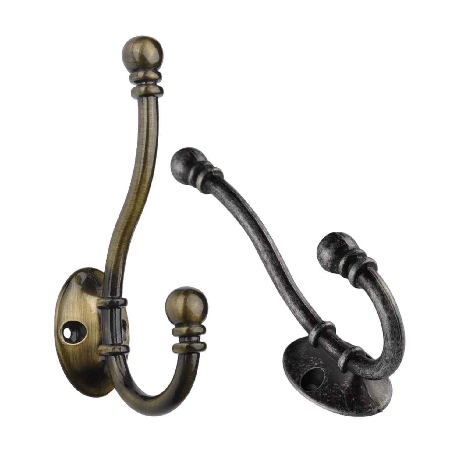 Hooks Vintage Hanger Black Rack Brass Decorative Metal Nordic Wholesale Rustic Wall Mounted Coat Hook