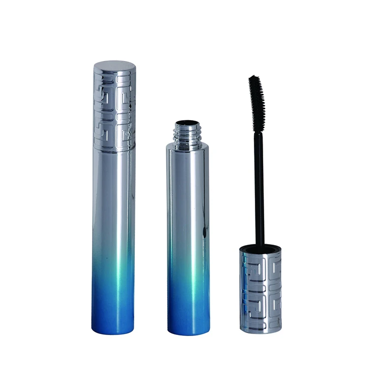 Wholesale makeup packaging luxury Silver Round Mascara Tubes containers Custom mascara bottles 15ml
