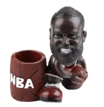 Wholesale Resin Cute Creative Kids Pencil Holder NBA Basketball Star Desk Pen Holder for Friends Gift 2022