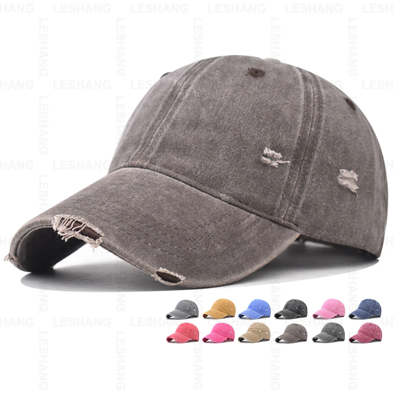 Изношенные пустые потрепанные 12 видов цветов шляпы для папы с вышивкой логотипа неструктурированные 6 панелей хлопковые винтажные бейсболки