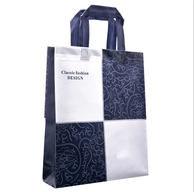 Cheap reusable supermarket shopping bag non woven  Extra-Wide handle style eco-friendly non-woven fabric bag