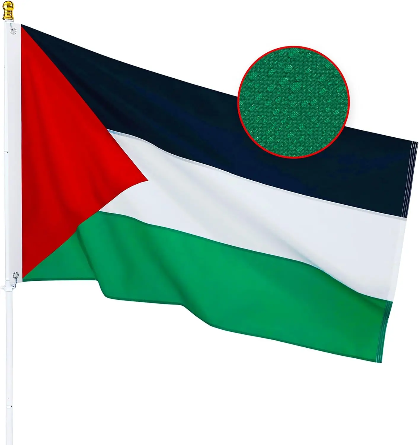 Большой непромокаемый флаг из полиэстера на заказ 5Ft 3Ft Palestine Flag
