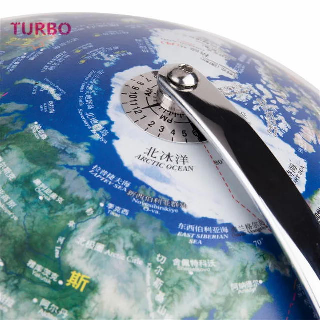 Handmade 100% Brand New Office Decor OEM geography educational led lighted stainless steel world globe decorative ball light