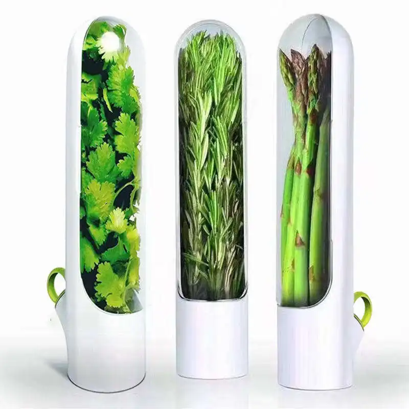 Multifunction Refrigerator Fruit Vegetable Crisper Vanilla Fresh-Keeping Cup Container Fresh herb keeper  Herb keeper