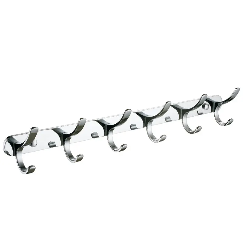 Living Room Clothes Hidden Wall Hook Wall Mounted Metal silver coat hooks 6 tri