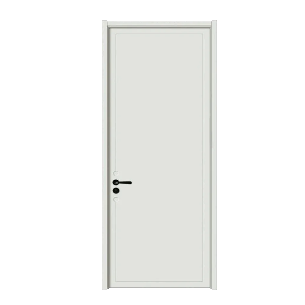 Latest Main Gate Wood Door Design Aluminum Clad Wood Door Price Wooden French Door For House With Smart Lock