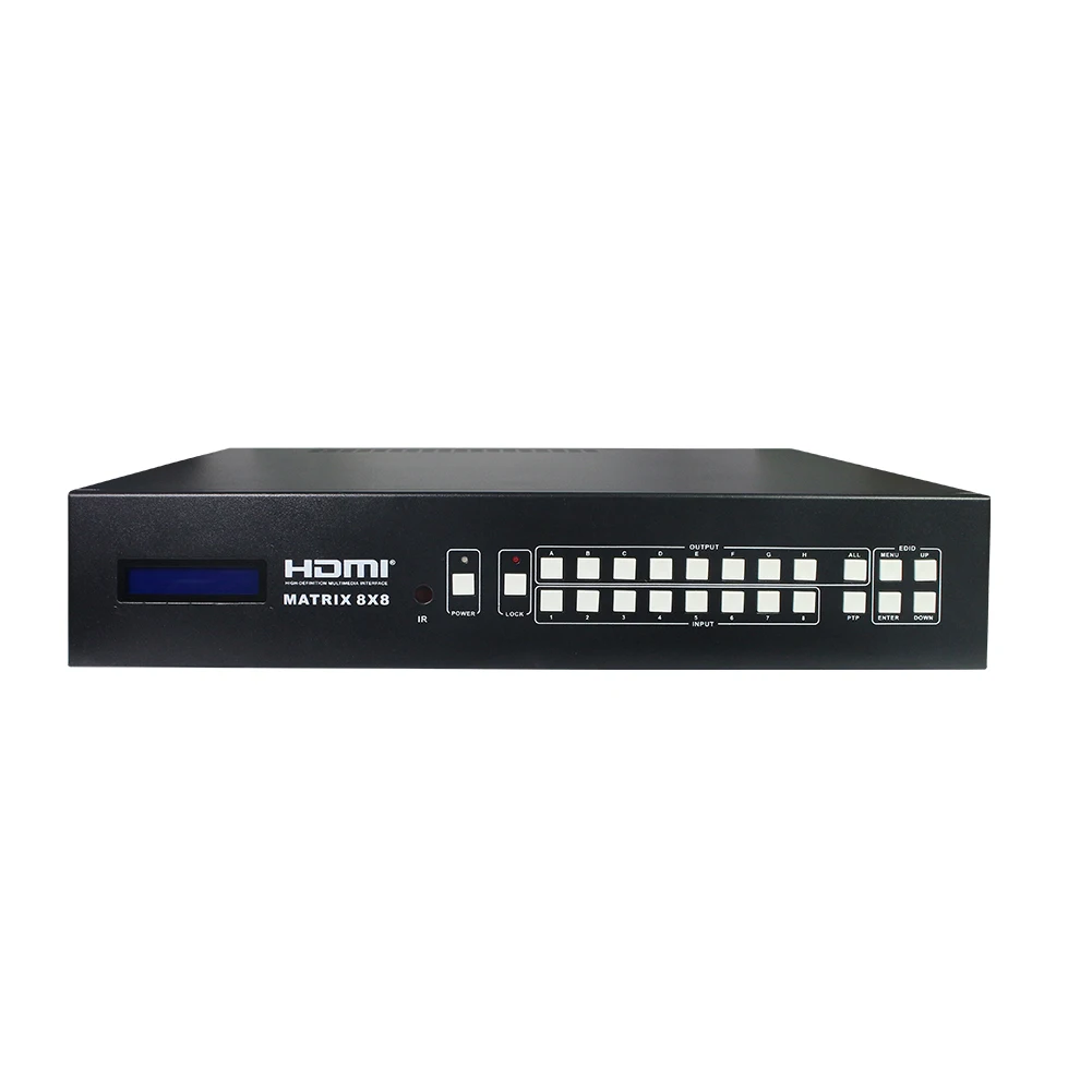 HDBaset matrix 8x8 70m 8x8 HDMI Matrix Support 4K@60Hz Support POC HDCP 2.2 RS232
