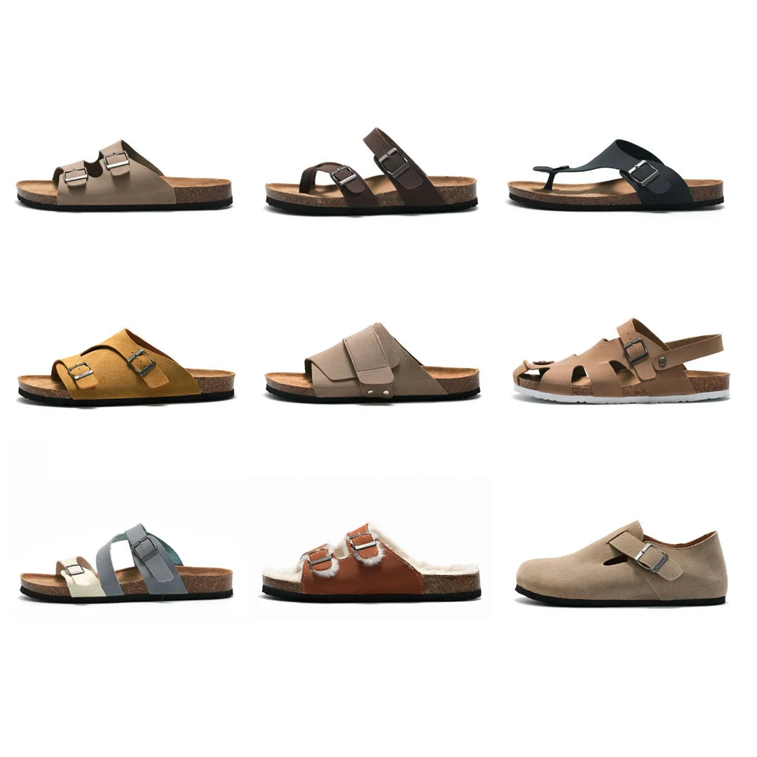 Birken stocks sandals Top Quality Flip Flops Men Women Buckle Straps Sandals Comfortable Non sandals Slippers footwear fashion