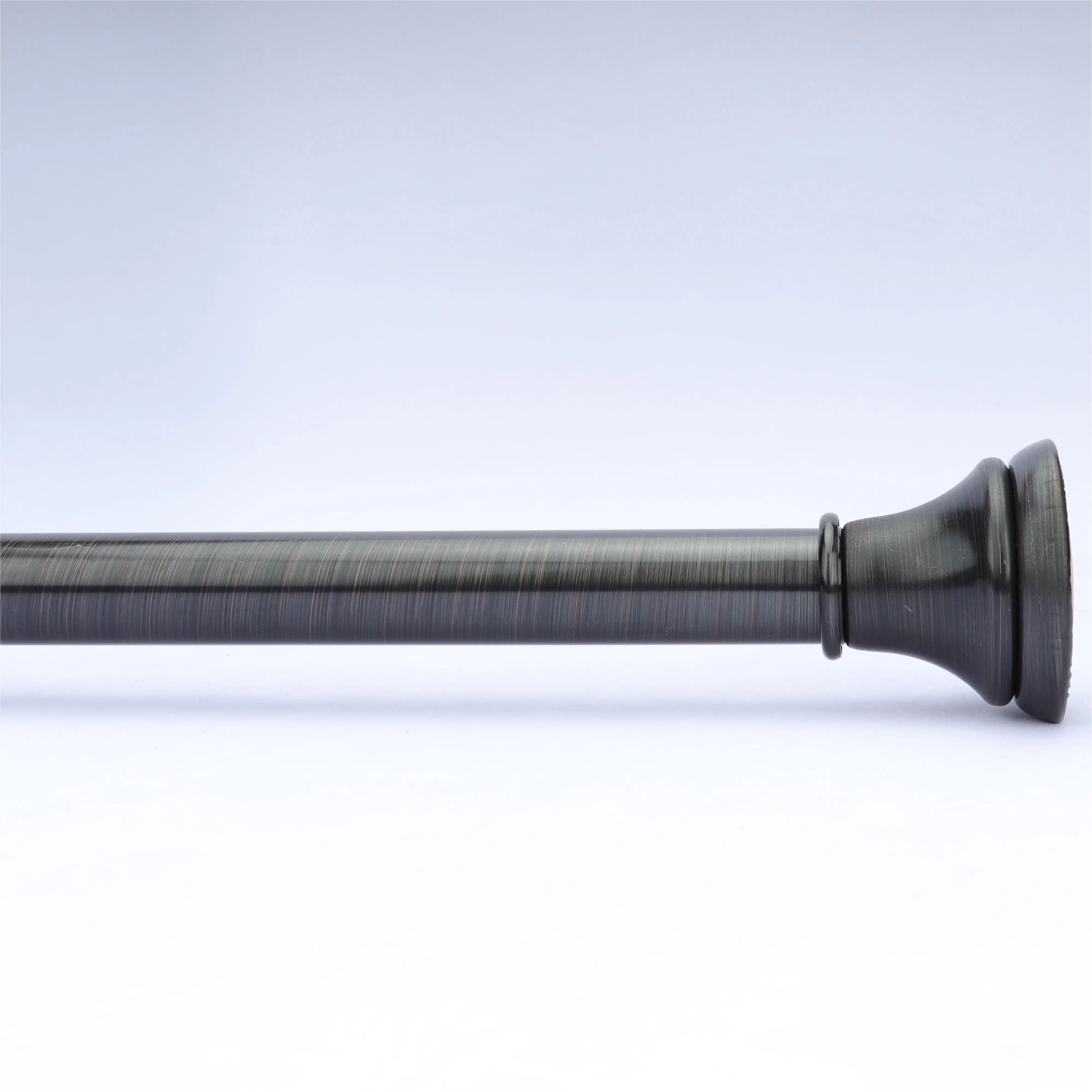 34 In Steel Non-Slip Extensible Tension Adjustable Window Shower Bath Curtain Rod Fixed Wall Mounted