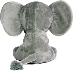 Wholesale creative grey elephant plush toy oem comforter lovey comforter toys baby rattles elephant stuffed&plush toy animal