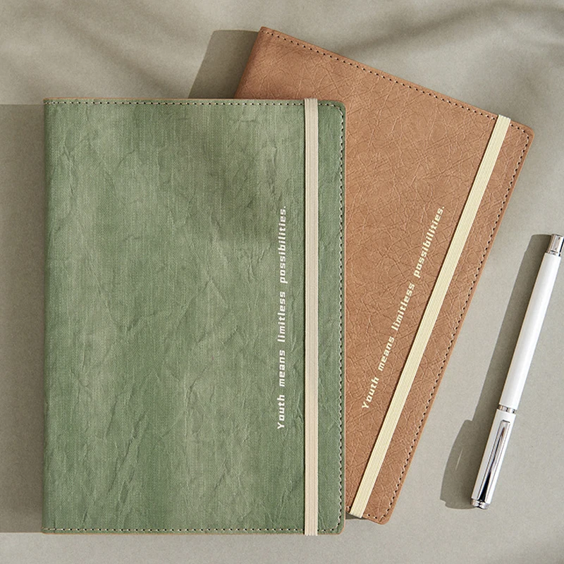 HK Tie rope notebook office business work notepad with printable logo packaging gift box