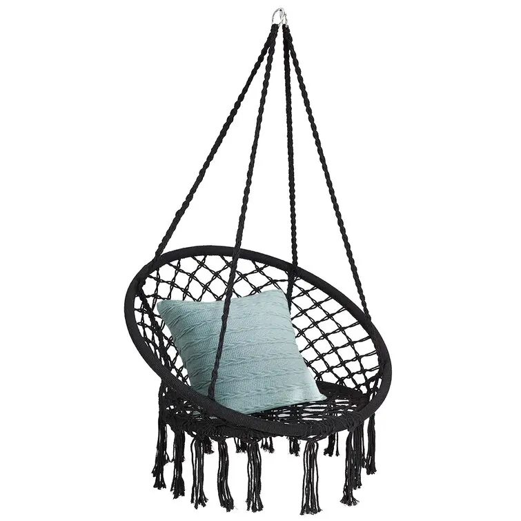 Boho Hammock Swing Cotton Rope Macrame Hanging Chair Wholesale Is Hot Outdoor Metal Bedroom Furniture Modern Small Balcony Seat