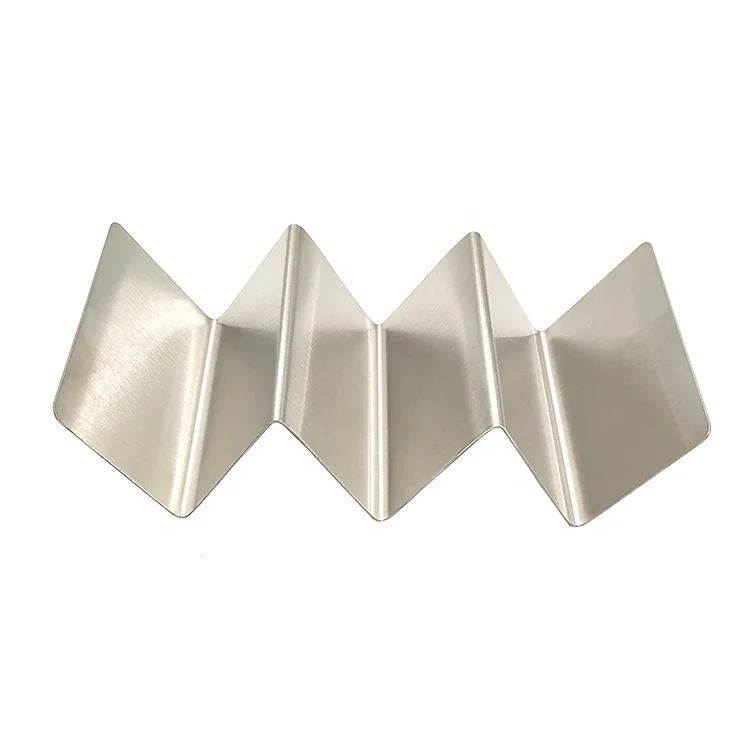 Stainless Steel 3 Section Taco Holder, Taco Holder Stand, Holds Up to 3 Tacos Each, Plate Dish