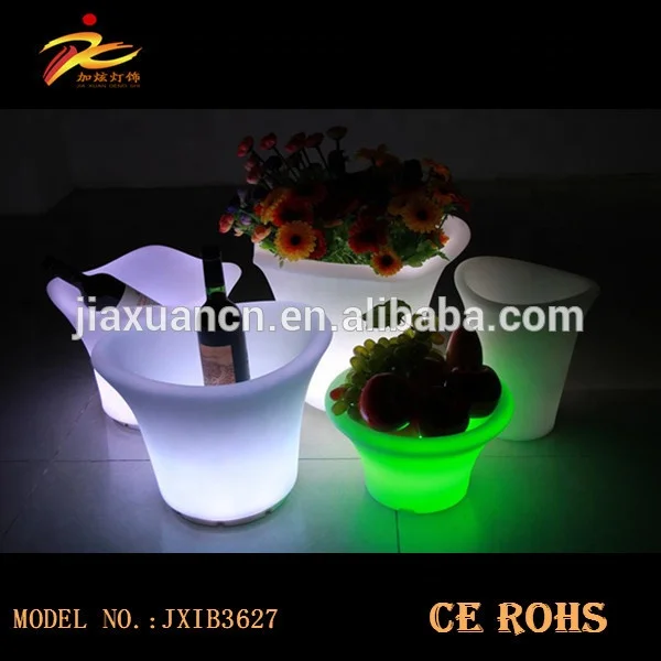 
color changing led ice bucket/ nightclub rechargeable led ice bucket/led lighting bottle ice bucket 