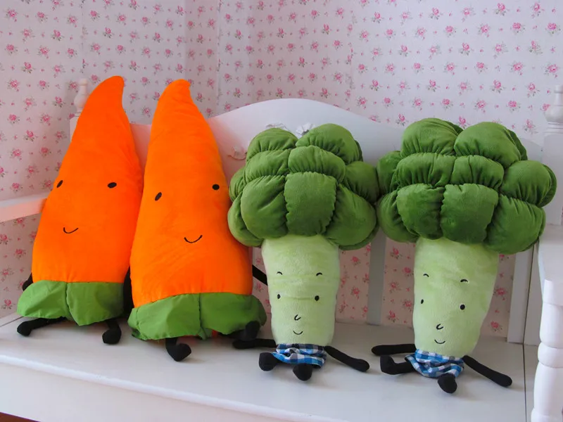 Funny Organic Toys Broccoli Plush Toy carrot vegetable plush toys