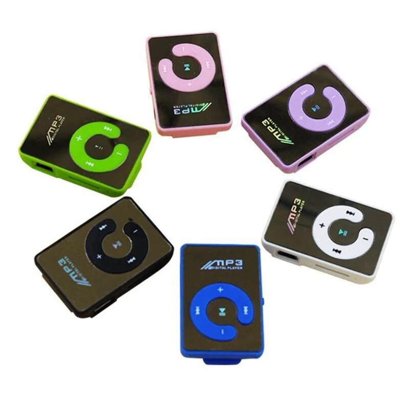 Мини зажим зеркальный USB MP3 Поддержка 8 ГБ портативный цифровой музыкальный медиаплеер Micro SD TF слот для карты C Форма Спорт