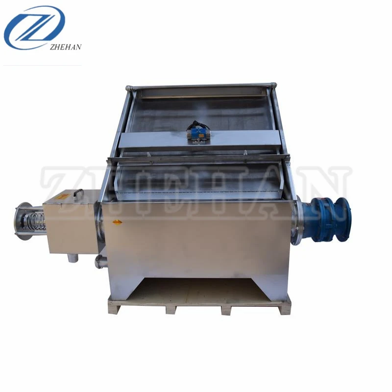 biogas residue Dewatering Machine solid liquid separator slurry drying used manure separator with slant screen