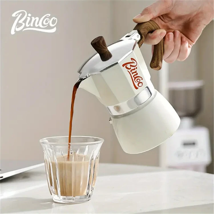 New 2024 Customized Durable Espresso Coffee Maker Easy Clean Electric Coffee Mocha Pot for coffee shop