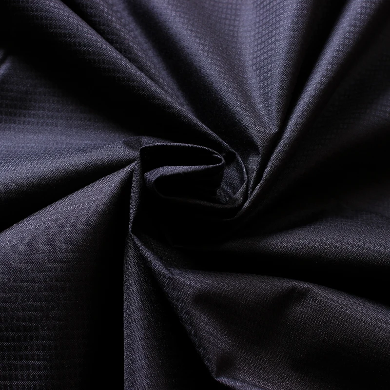 Eco-friendly  100%  Recycle Polyester RPET Pongee Fabric 240T Polyester Pongee Dobby Fabric Pu Milky Coated  for jacket awning