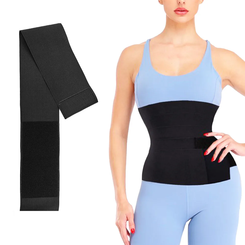 Waist Wraps Women High Compression Quick Snatch Bandage Sweat Tummy Weight Loss Support Tape Body Wrap Waist Trainer Band